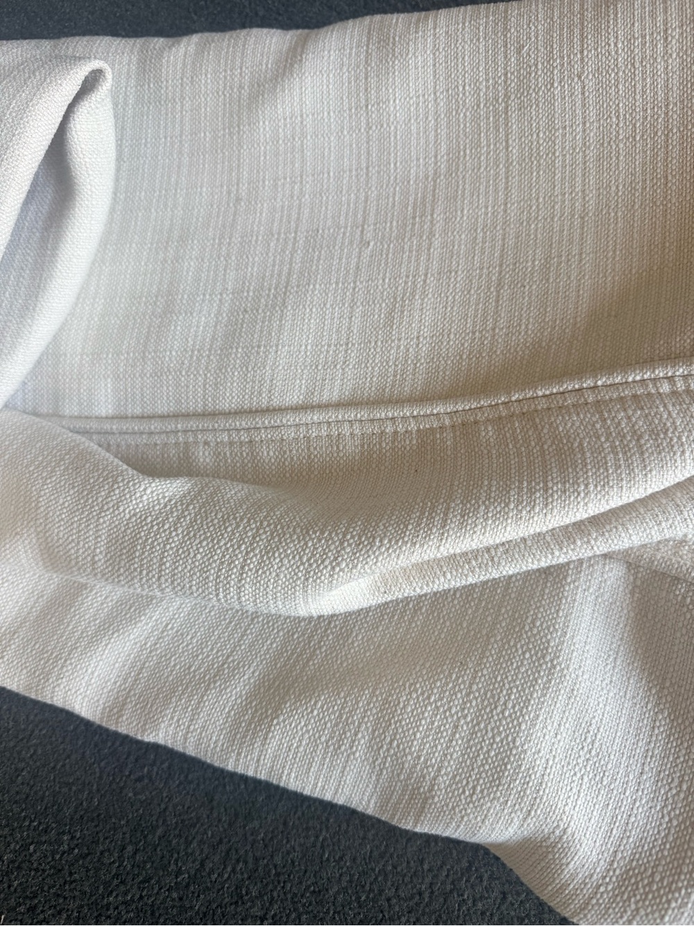 Seashell poly linen seat cushion cover only